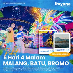 Paket 5 Hari 4 Malam - Malang Batu Bromo